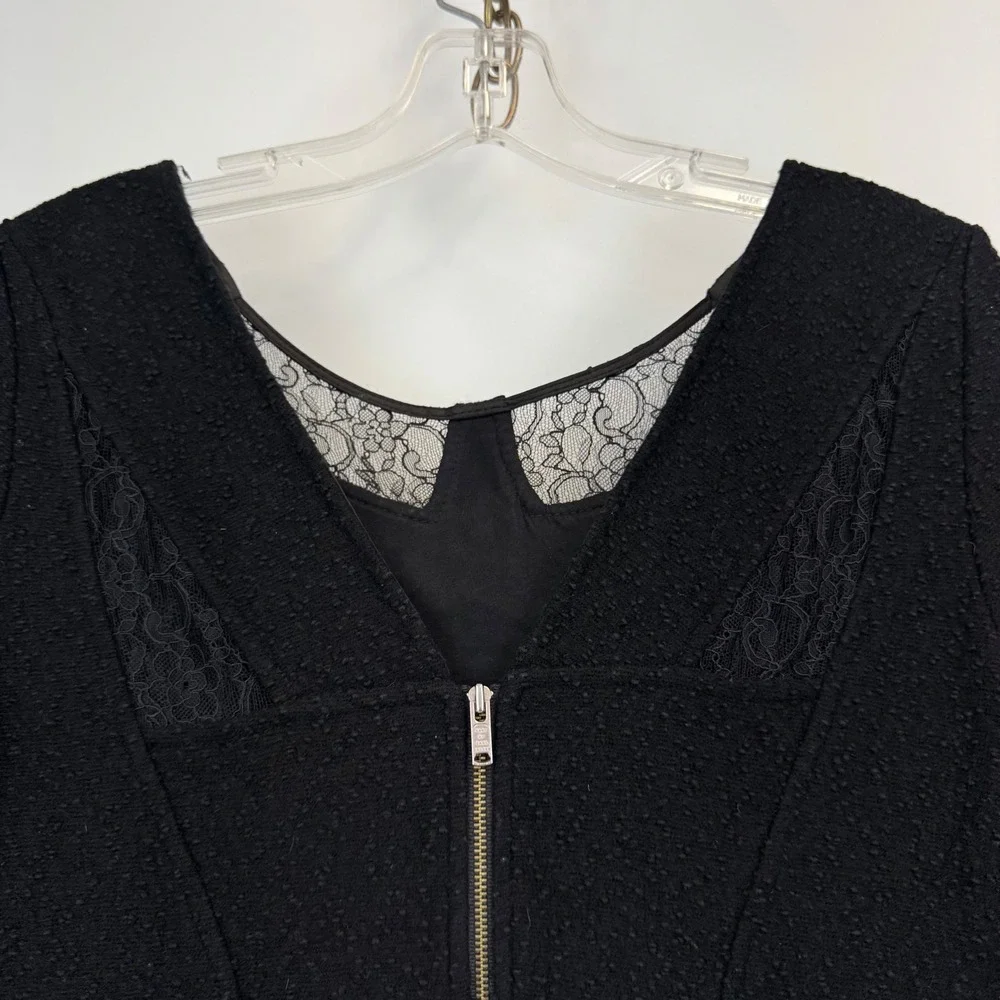 Marc by Marc Jacobs Black Lace Inset Zip Back Dress‎ Short Sleeve XS
